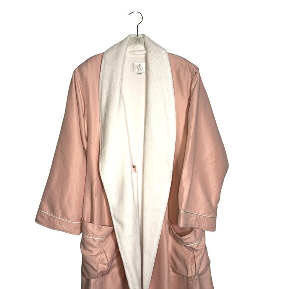Chadsworth and Haig Womens Pink Long Belted Robe SZ Medium Loungewear Cozy - Picture 3 of 11
